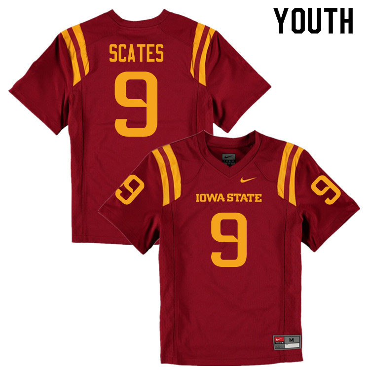 Youth #9 Joe Scates Iowa State Cyclones College Football Jerseys Sale-Cardinal